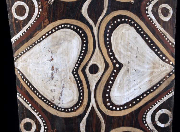 Ecorce peinte, art tribal, art océanien, peinture traditionnelle, dessins, Papouasie Nouvelle Guinée
