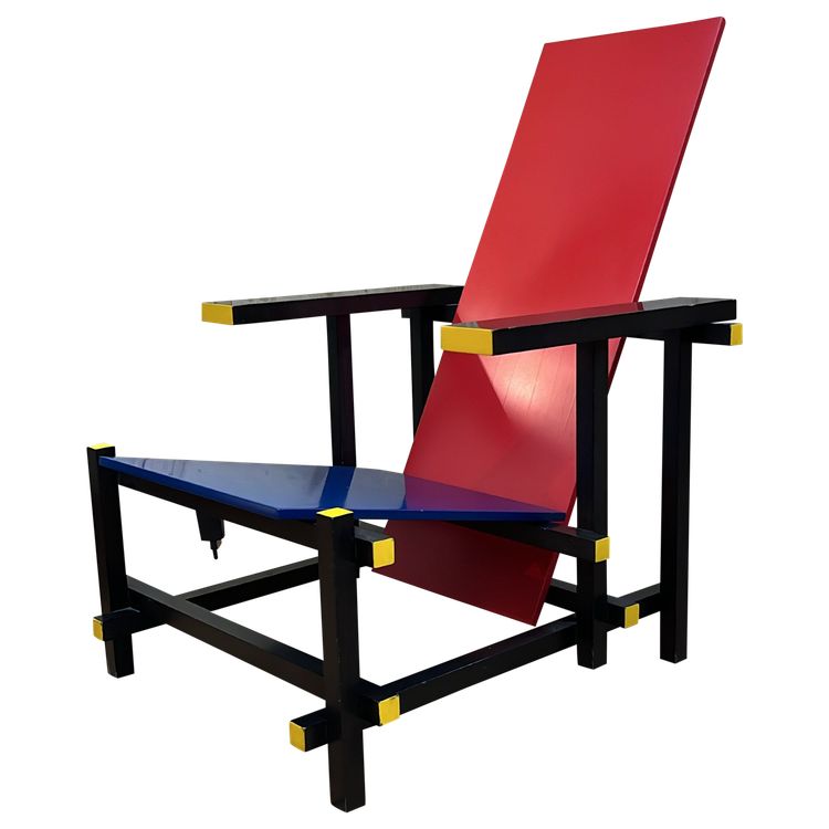 Gerrit THOMAS RIETVELD Chaise Rouge & Bleue Cassina