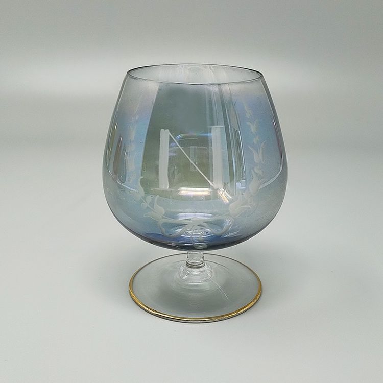 Set di sei bicchieri di lusso colorati Napoleone, realizzati a mano in cristallo, anni '60. Prodotto in Italia.