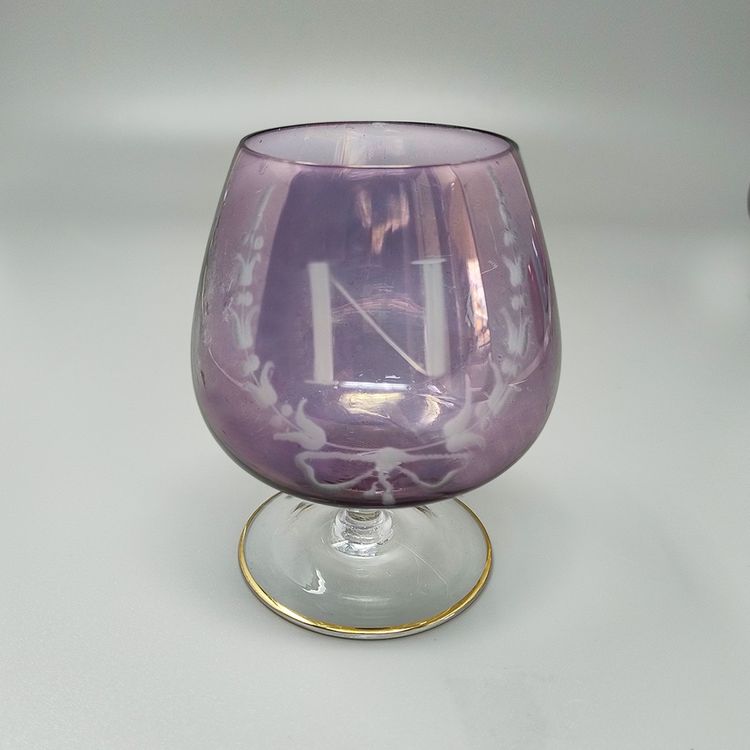 Set di sei bicchieri di lusso colorati Napoleone, realizzati a mano in cristallo, anni '60. Prodotto in Italia.
