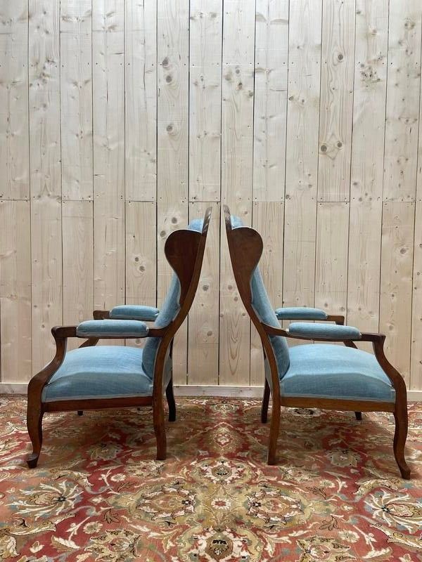 Paire de fauteuils Voltaire Louis Philippe 