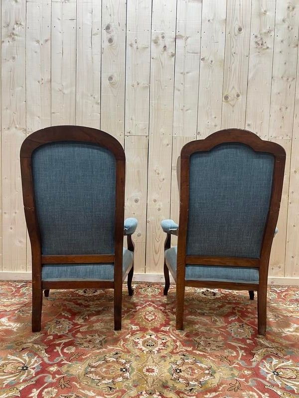 Paire de fauteuils Voltaire Louis Philippe 