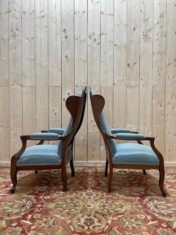 Paire de fauteuils Voltaire Louis Philippe 