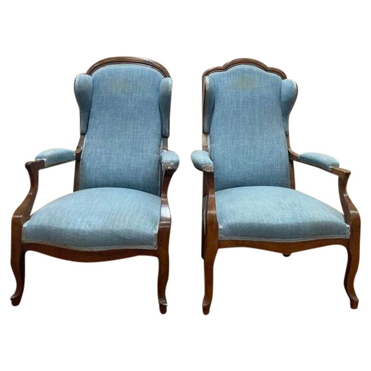 Paire de fauteuils Voltaire Louis Philippe 