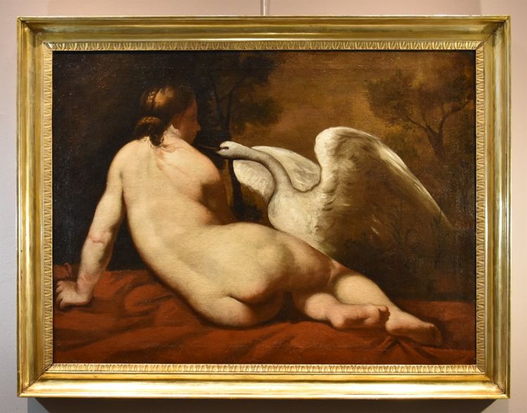 Léda Et Le Cygne, Peintre Français De La Fin Du XVIIIe