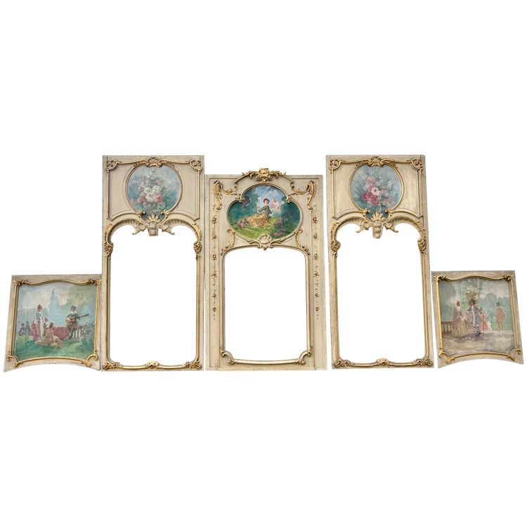 ENSEMBLE DE SIX BOISERIES LOUIS XV