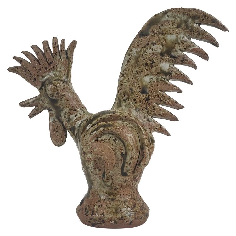 Coq en grès - Pierre Lion (1915-1978) 