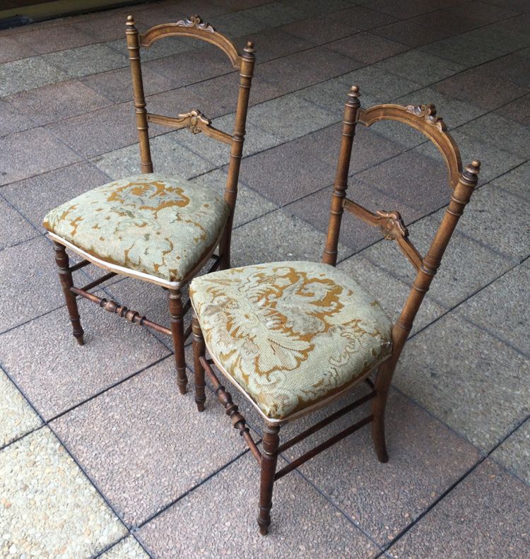 Two Louis XVI style chairs