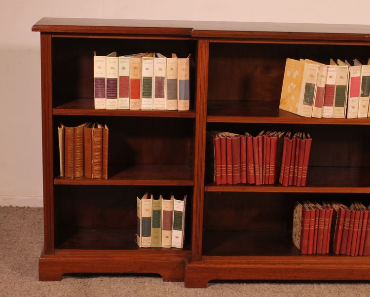 Grande libreria aperta in noce del XIX secolo - Inghilterra