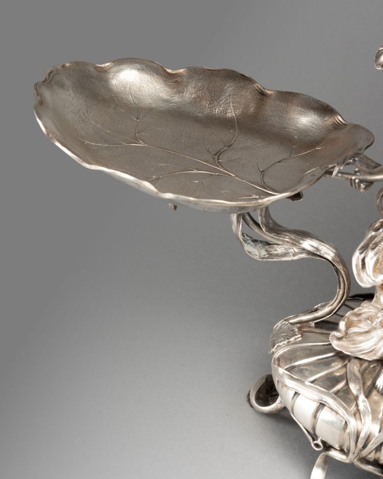 Jugendstil-Display aus Sterlingsilber, 19. Jahrhundert