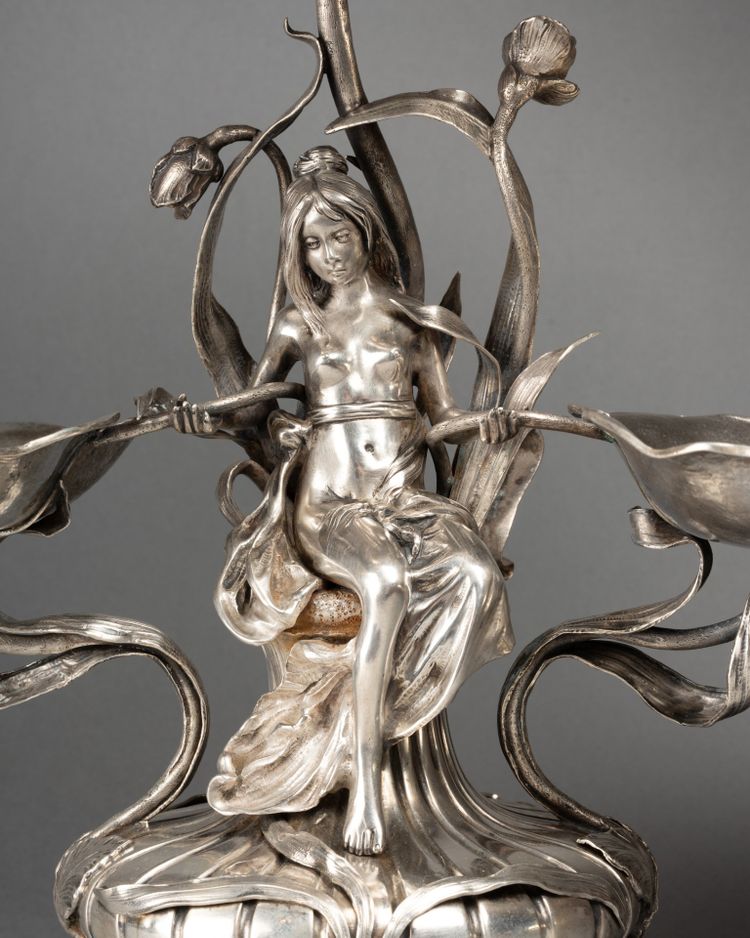 Jugendstil-Display aus Sterlingsilber, 19. Jahrhundert