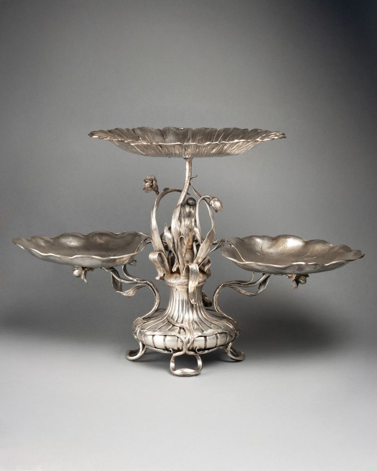 Jugendstil-Display aus Sterlingsilber, 19. Jahrhundert