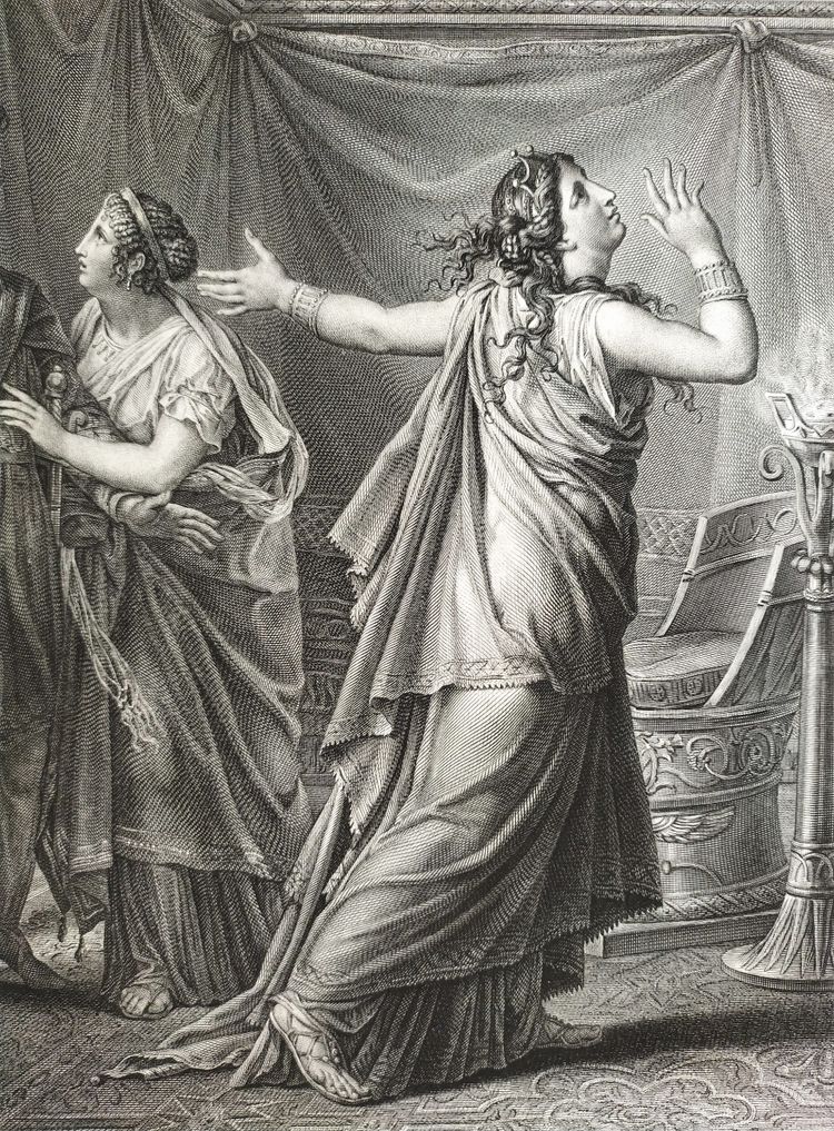 Etching Antique Neoclassical Engraving Ariadne And Alexander After Gérard 19th C Old Print