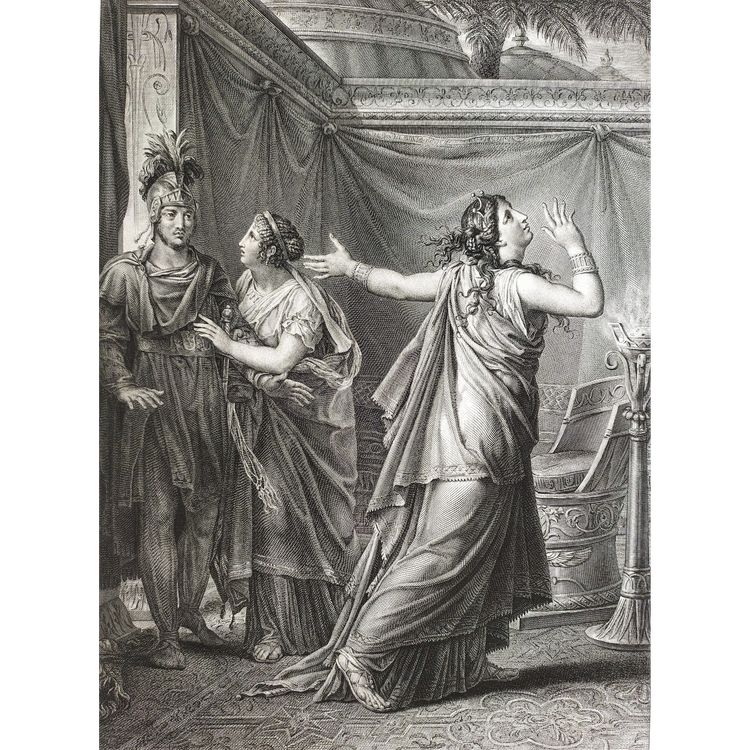 Etching Antique Neoclassical Engraving Ariadne And Alexander After Gérard 19th C Old Print