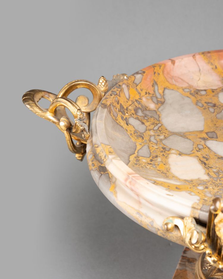 Marble Cup Set in a Gilt Bronze Mount, 19th Century