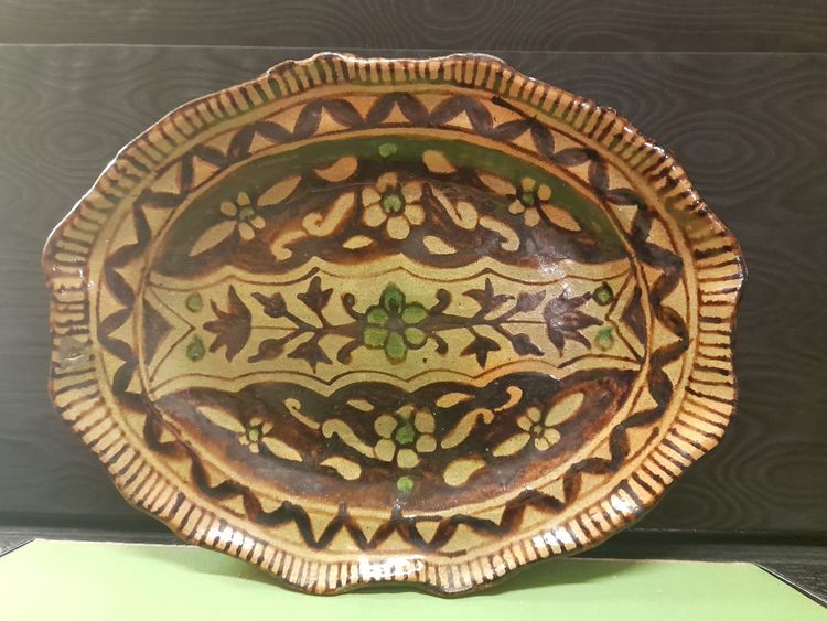 Louis Tissier earthenware Nabeul Tunisia dish