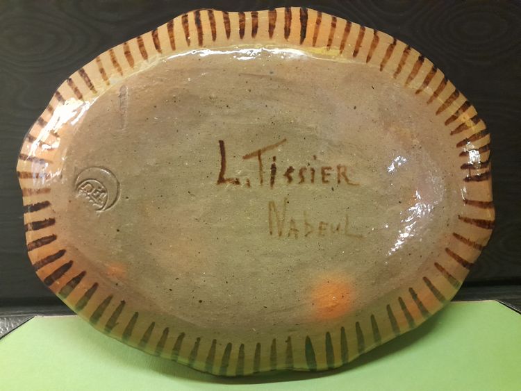 Louis Tissier earthenware Nabeul Tunisia dish