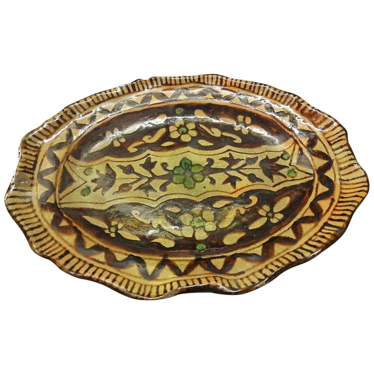 Louis Tissier earthenware Nabeul Tunisia dish