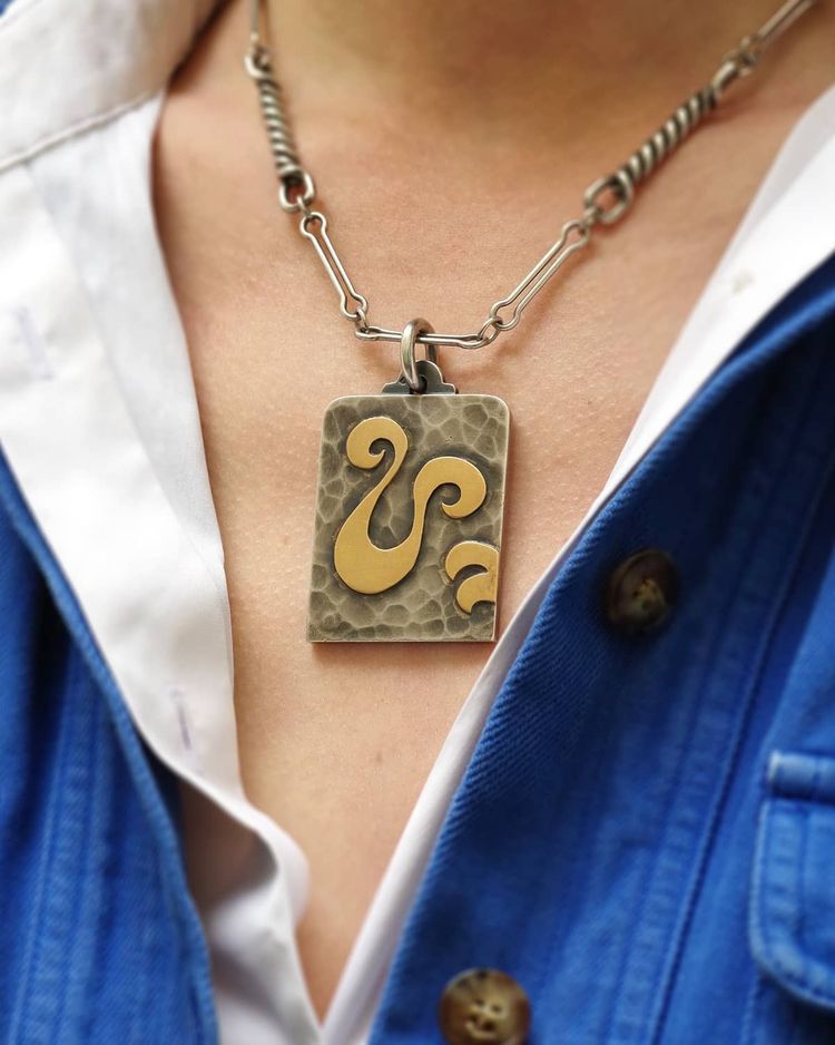 Pendentif Jean Després signe du zodiaque bélier en argent, signe strologique, natif mars et avril 