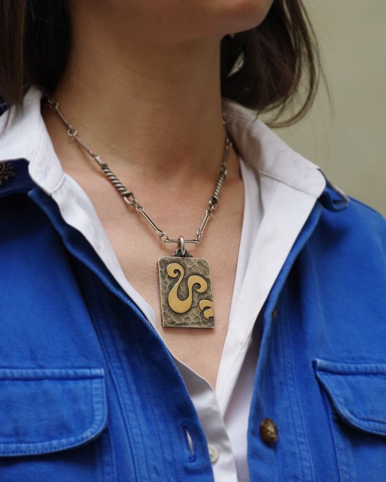 Pendentif Jean Després signe du zodiaque bélier en argent, signe strologique, natif mars et avril 