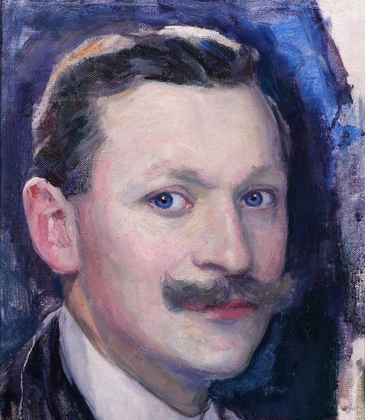 Hubert Glansdorff 1877-1863 Selbstporträt, 1916, Gemälde, Porträt Mann Belgien Künstler