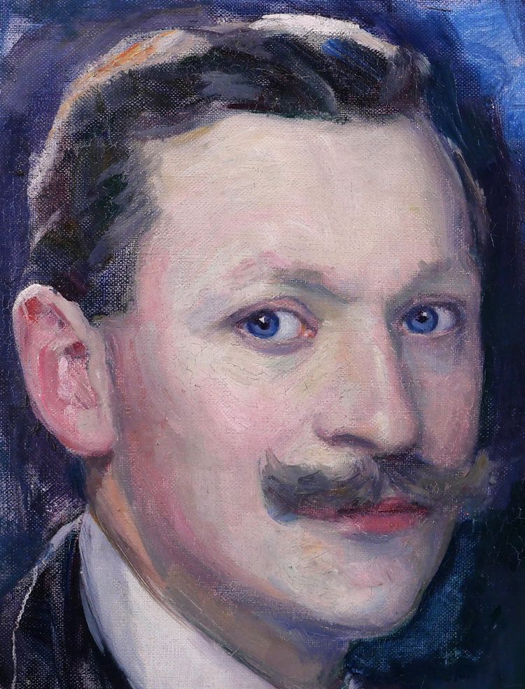 Hubert Glansdorff 1877-1863 Selbstporträt, 1916, Gemälde, Porträt Mann Belgien Künstler