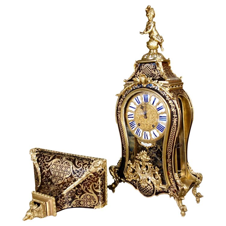 Großes geigenförmiges Wandkartell aus Boulle-Marketerie, Saint Martin in Paris