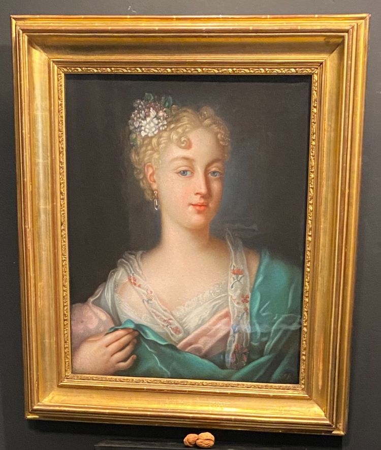 Tableau, pastel de femme dans le gout de Rosalba CarrieraPastel dans le gout de Rosalba  Carriera de