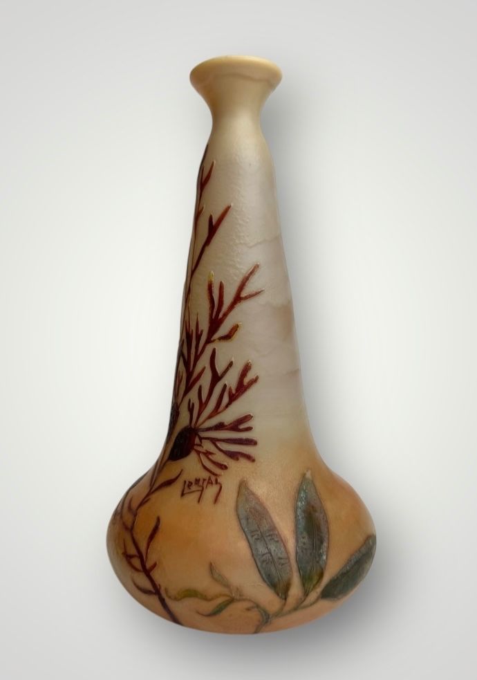 Legras Sumatra Vase with Seaweed Design