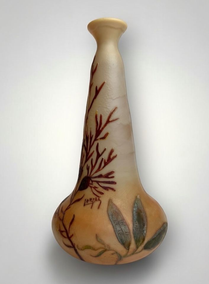 Legras Sumatra Vase with Seaweed Design