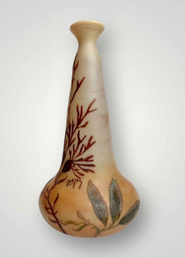 Legras Sumatra Vase with Seaweed Design