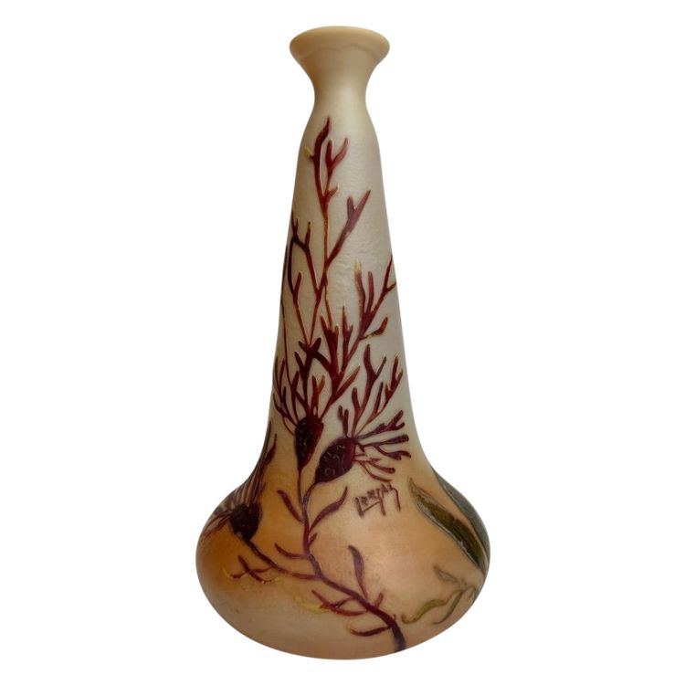 Legras Sumatra Vase with Seaweed Design