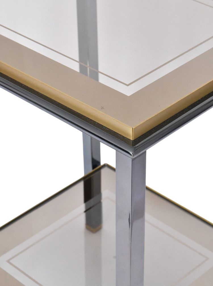 Belgo Chrome side table, 1970-1980s