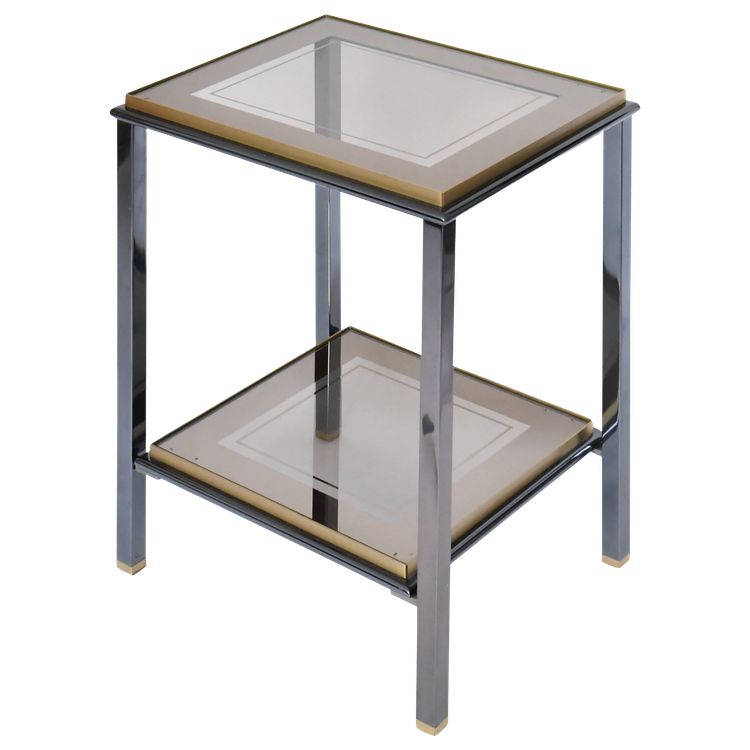Belgo Chrome side table, 1970-1980s