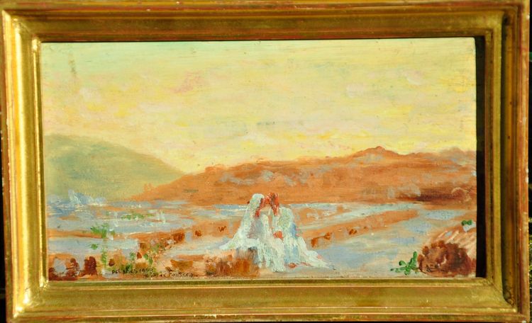 Gaston Simoës de Fonseca : 4 Öl auf Holz ( Landschaften in Griechenland )