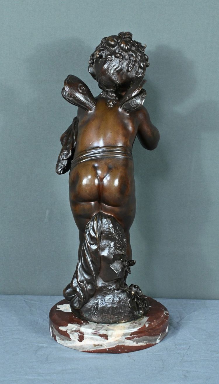 Importante bronzo "Amour envoyant des Baisers" di A. Moreau - Fine del XIX secolo