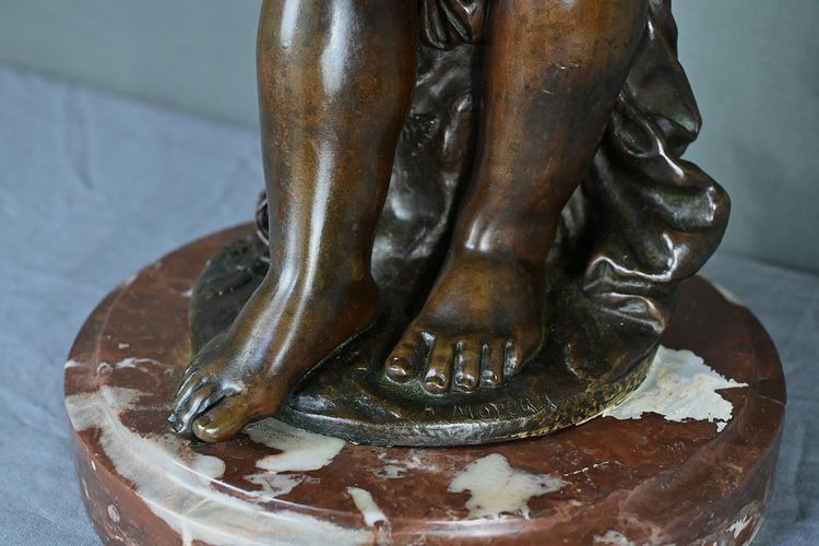 Importante bronzo "Amour envoyant des Baisers" di A. Moreau - Fine del XIX secolo