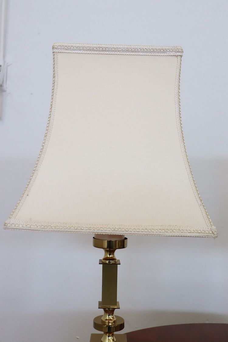 Goldene Nachttischlampen, 1970er, 2er Set