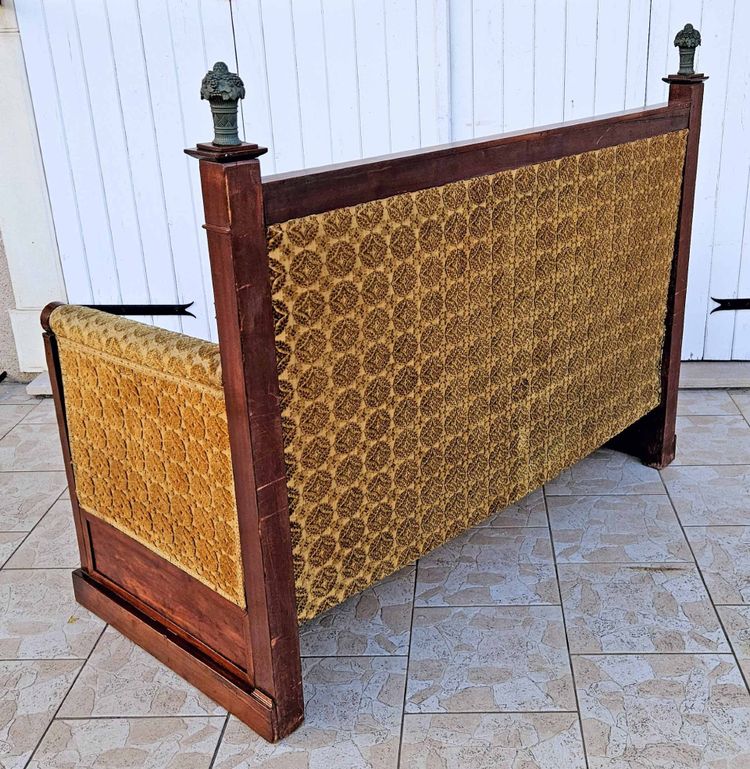 Empire Era Mahogany And Gilt Bronze Mercury Bench Seat