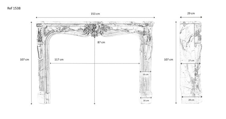 Antique marble fireplace