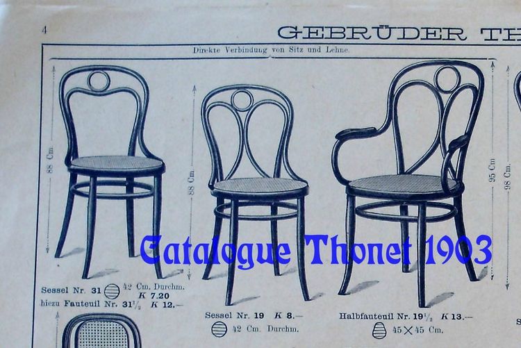 Thonet chair N°19 from 1890- bentwood - manual caning new