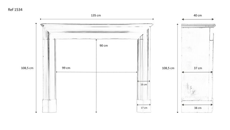 Antique marble fireplace