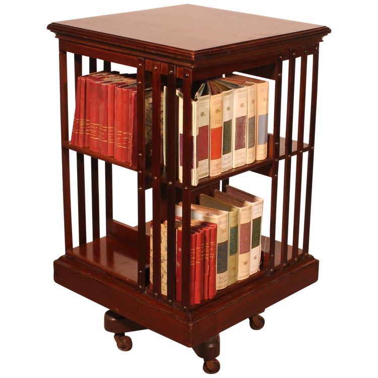 Libreria girevole con base in ferro - XIX secolo