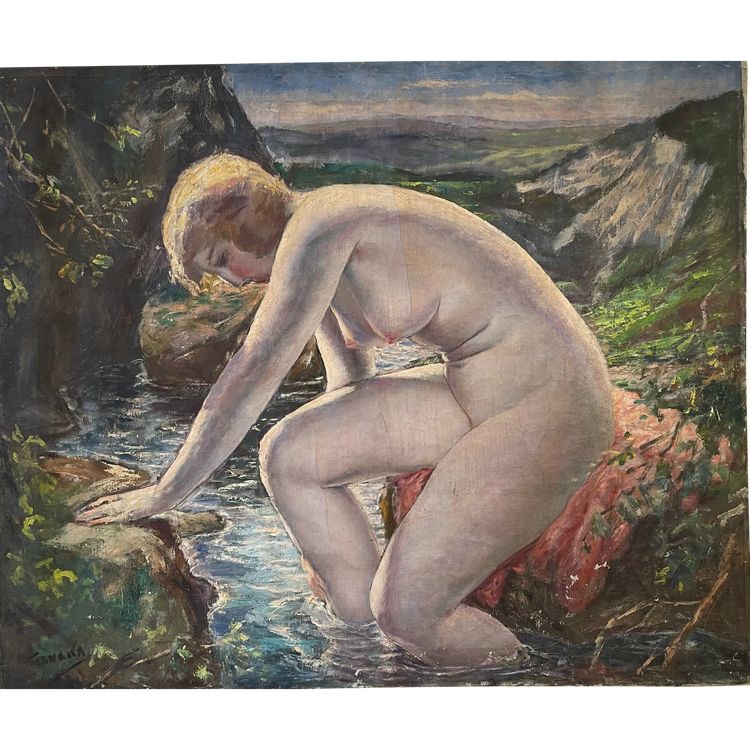 "Le bain", Yasushi Tanaka (1886-1941)