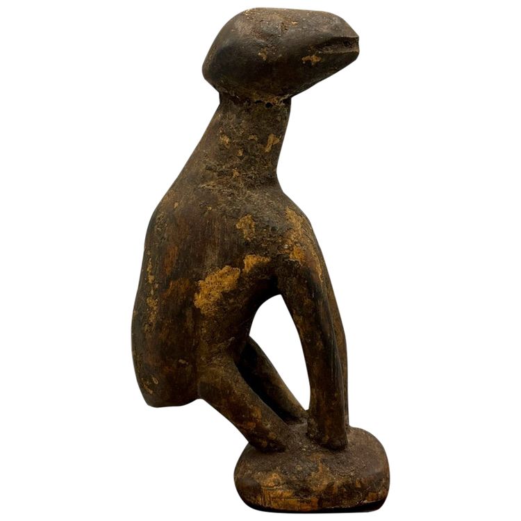 STATUETTE depicting a HYENE called thil - Ghana and Ivory Coast- First half of the 20th century