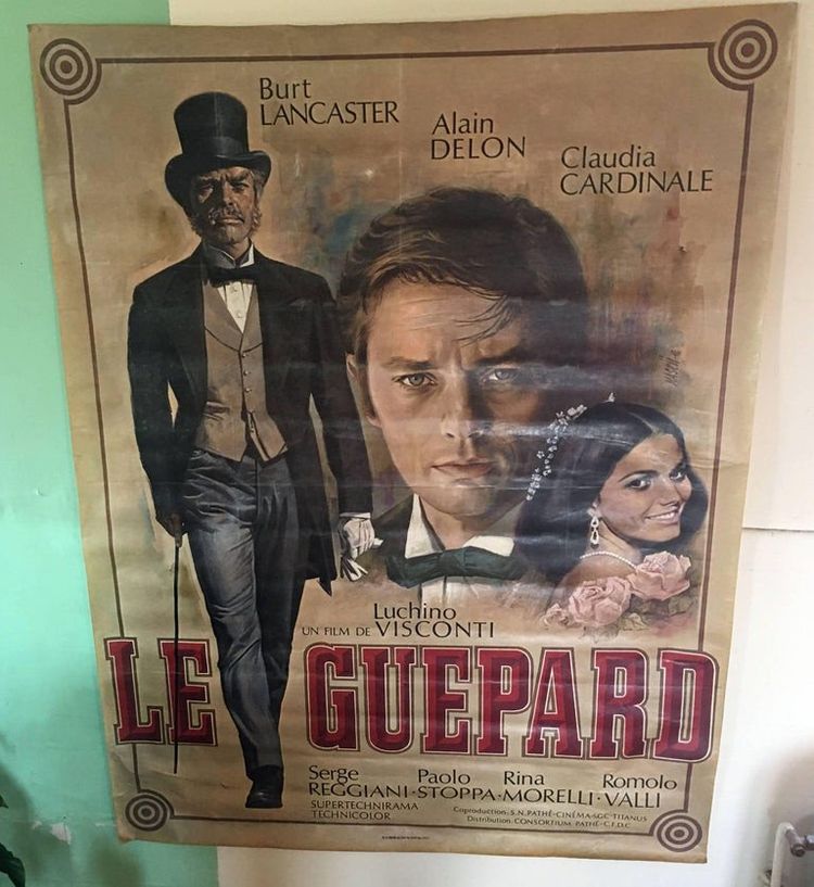 Jean Mascii (1926-2003). Entoiliertes Poster "Der Gepard" Luchino Visconti.