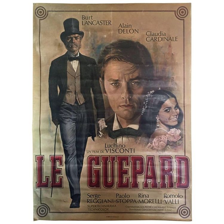 Jean Mascii (1926-2003). Entoiliertes Poster "Der Gepard" Luchino Visconti.