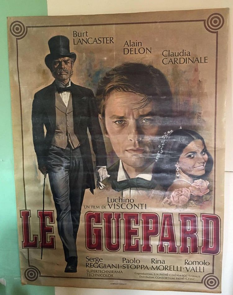Jean Mascii (1926-2003). Entoiliertes Poster "Der Gepard" Luchino Visconti.
