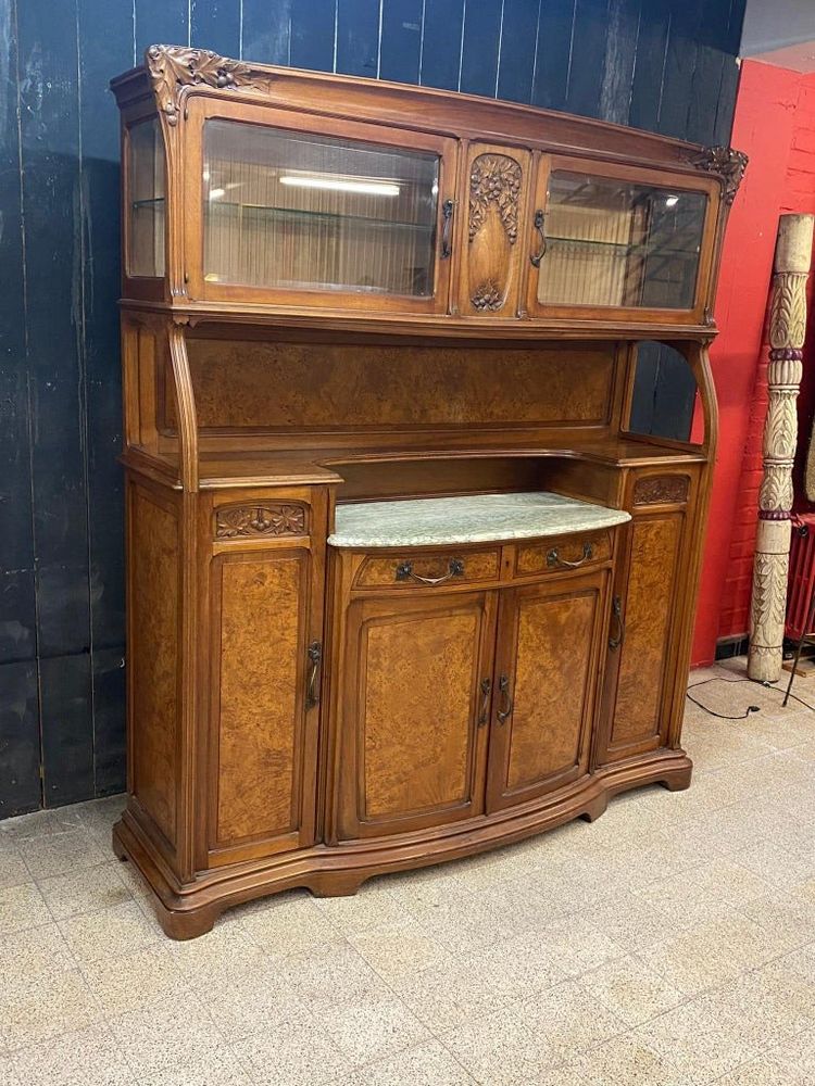 Gauthier-poinsignon & Cie , Großes Jugendstil-Buffet Aus Mahagoni Und Ulmenholz Circa 1900
