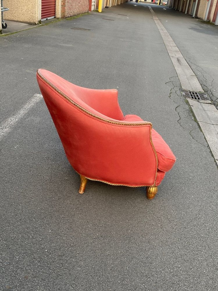 3 Chauffeuse in legno dorato Art Déco 1920/1930 circa